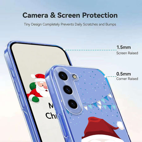 EIDERWOOD Samsung Galaxy S23 Fleksibelt Plastik Julecover m. Motiv - Gennemsigtig / Julemanden