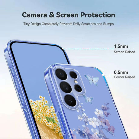 Samsung Galaxy S26 Ultra EIDERWOOD Fleksibel Plast Cover m. Mønster - Gennemsigtig / Violer