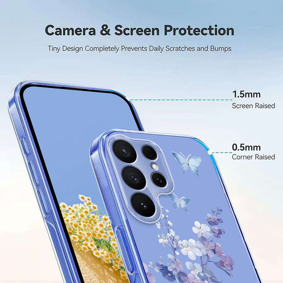 Samsung Galaxy S26 Ultra EIDERWOOD Fleksibel Plast Cover m. Mønster - Gennemsigtig / Violer