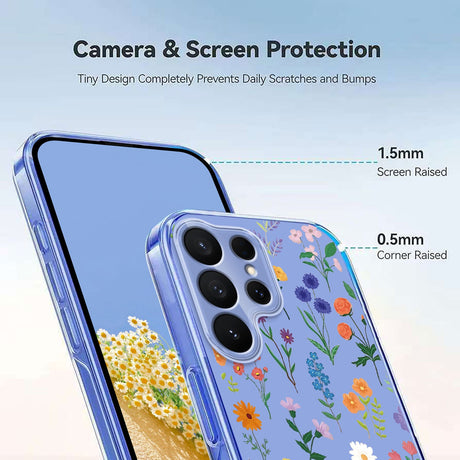 Samsung Galaxy S26 Ultra EIDERWOOD Fleksibel Plast Cover m. Mønster - Gennemsigtig / Vilde Blomster