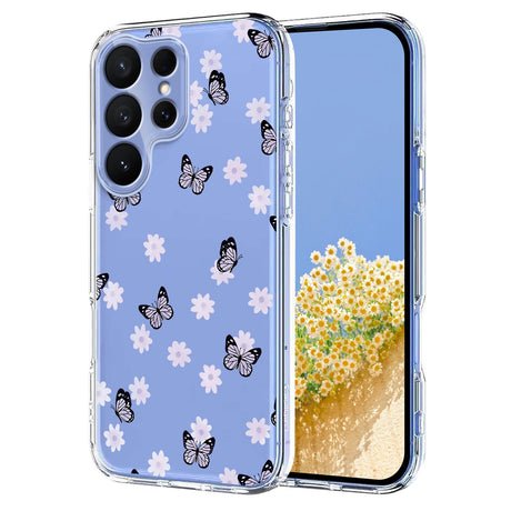 Samsung Galaxy S26 Ultra EIDERWOOD Fleksibel Plast Cover m. Mønster - Gennemsigtig / Sommerfugle
