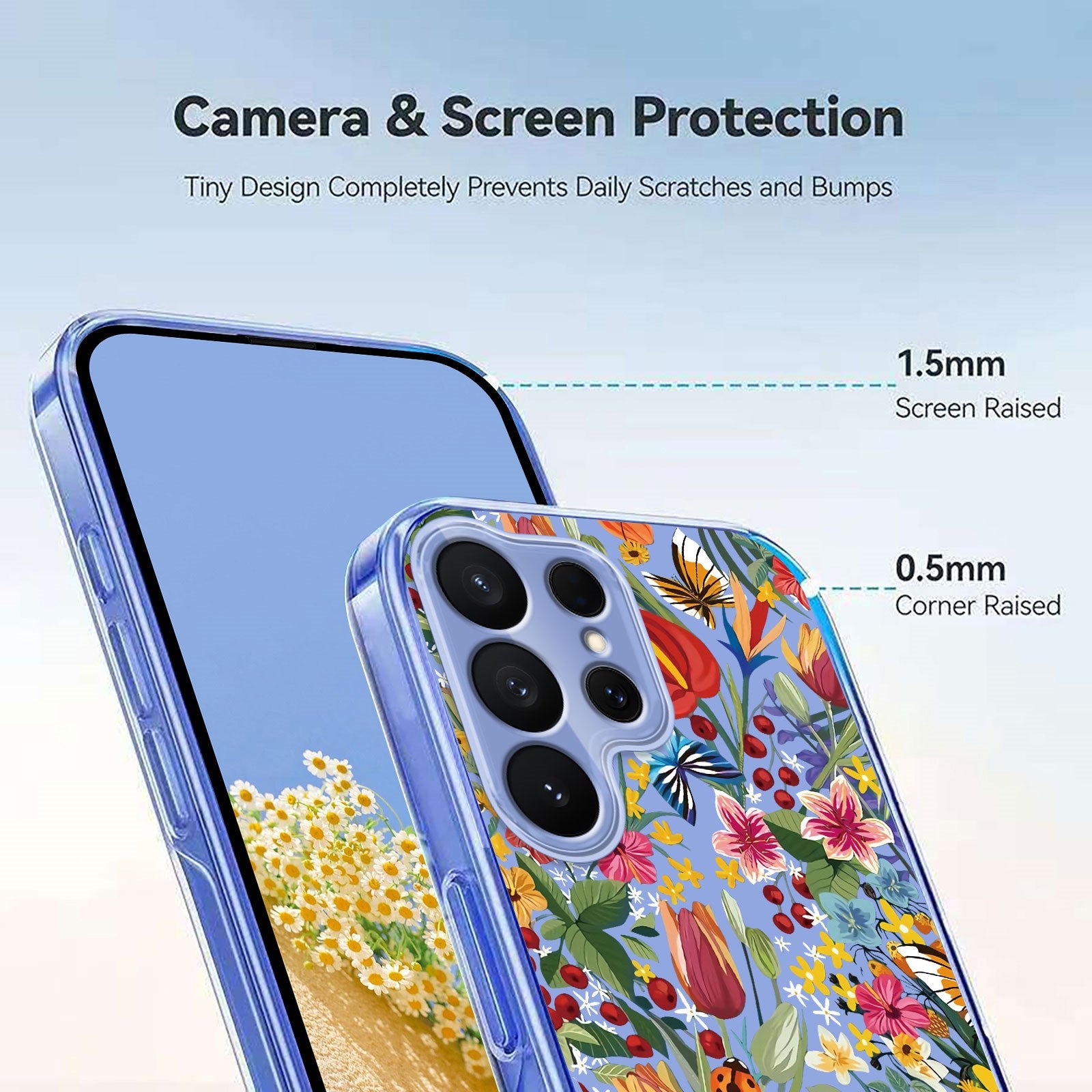 Samsung Galaxy S26 Ultra EIDERWOOD Fleksibel Plast Cover m. Mønster - Gennemsigtig / Blomster