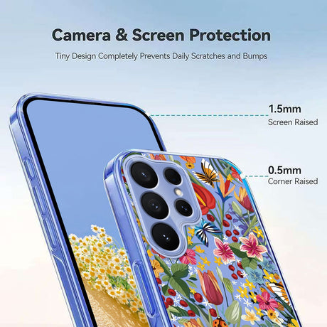 Samsung Galaxy S26 Ultra EIDERWOOD Fleksibel Plast Cover m. Mønster - Gennemsigtig / Blomster