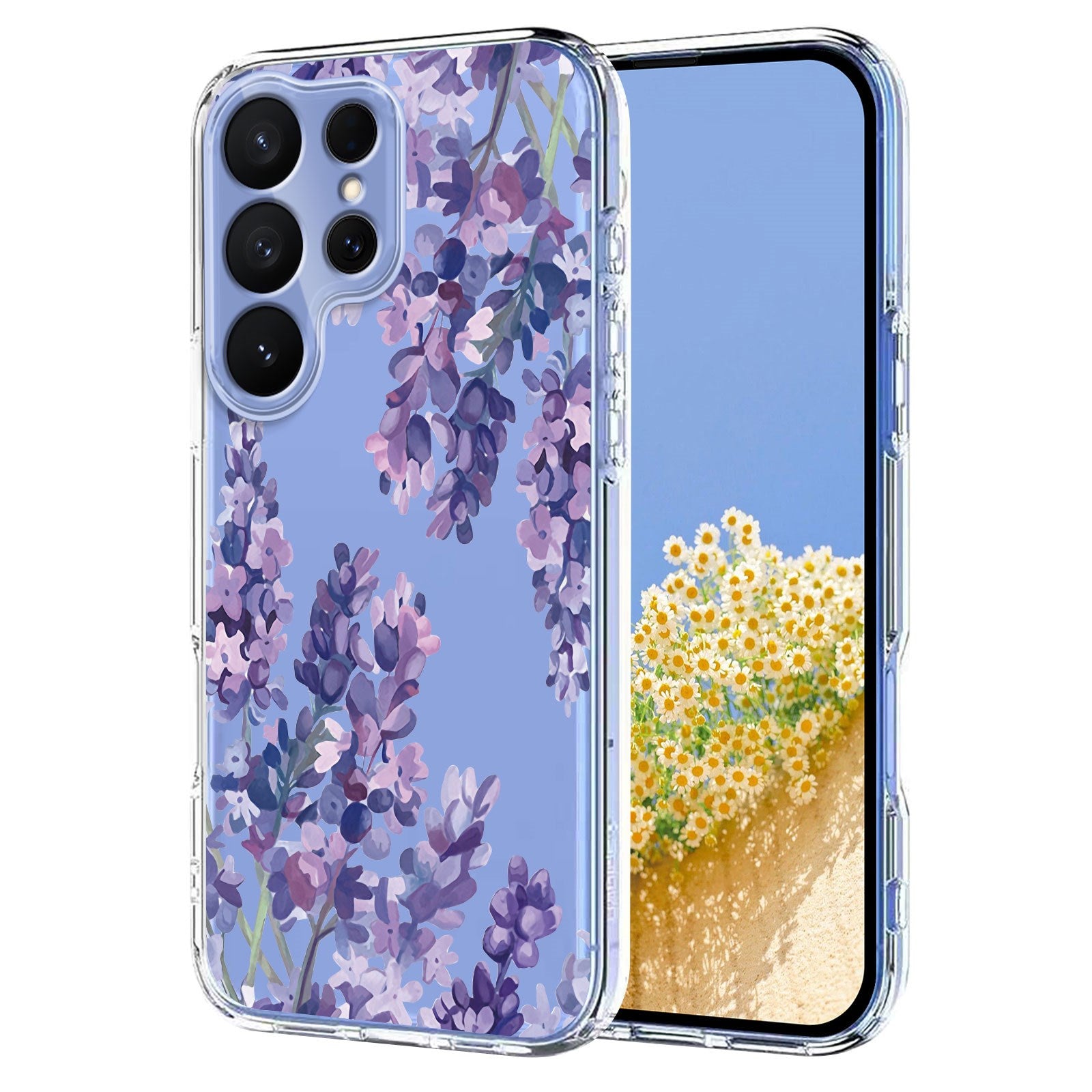 Samsung Galaxy S26 Ultra EIDERWOOD Fleksibel Plast Cover m. Mønster - Gennemsigtig / Lavendel