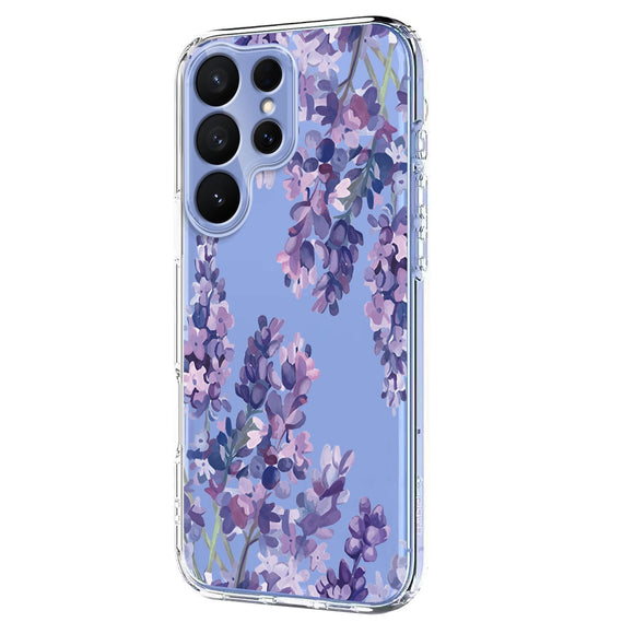 Samsung Galaxy S26 Ultra EIDERWOOD Fleksibel Plast Cover m. Mønster - Gennemsigtig / Lavendel