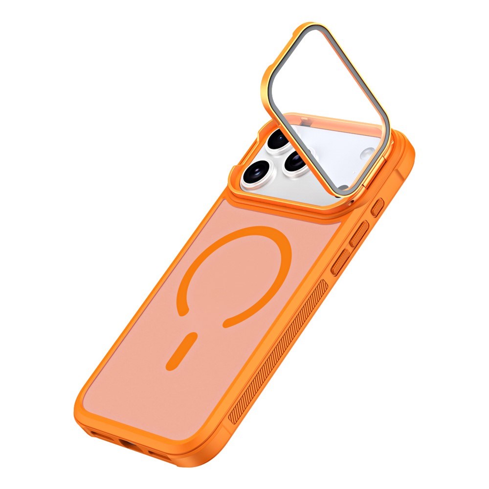 iPhone 18 Pro / 17 Pro EIDERWOOD Hybrid Plast Cover m. Kamera Cover & Ståfunktion - MagSafe Kompatibel - Orange