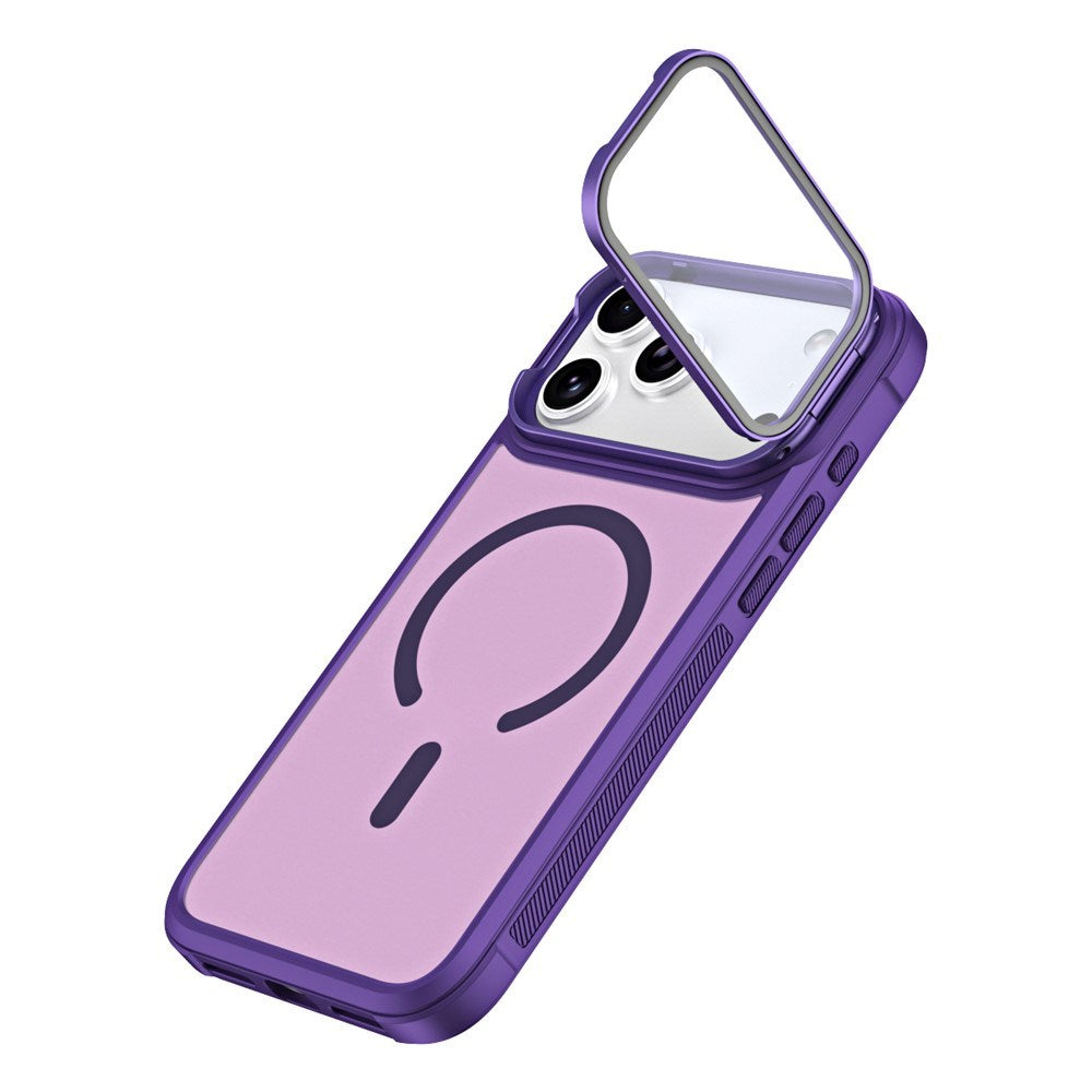 iPhone 18 Pro / 17 Pro EIDERWOOD Hybrid Plast Cover m. Kamera Cover & Ståfunktion - MagSafe Kompatibel - Lilla