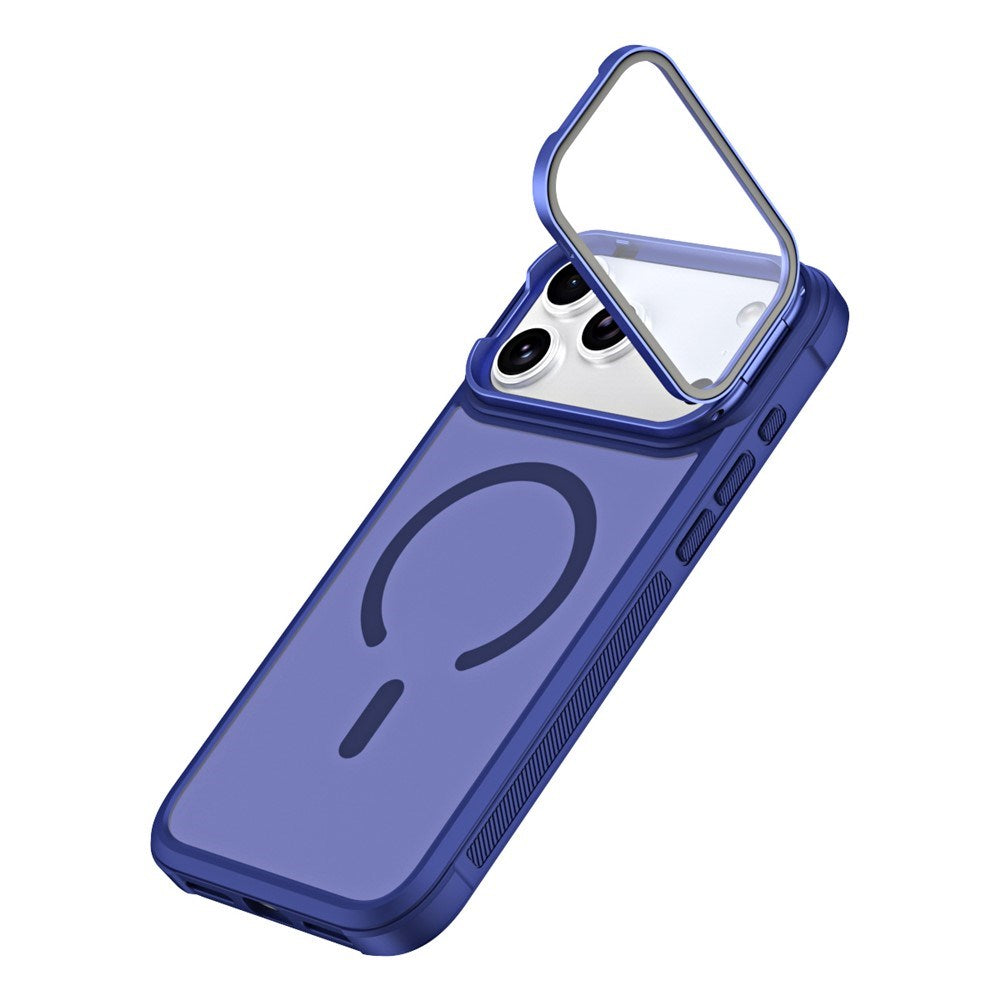 iPhone 18 Pro / 17 Pro EIDERWOOD Hybrid Plast Cover m. Kamera Cover & Ståfunktion - MagSafe Kompatibel - Blå