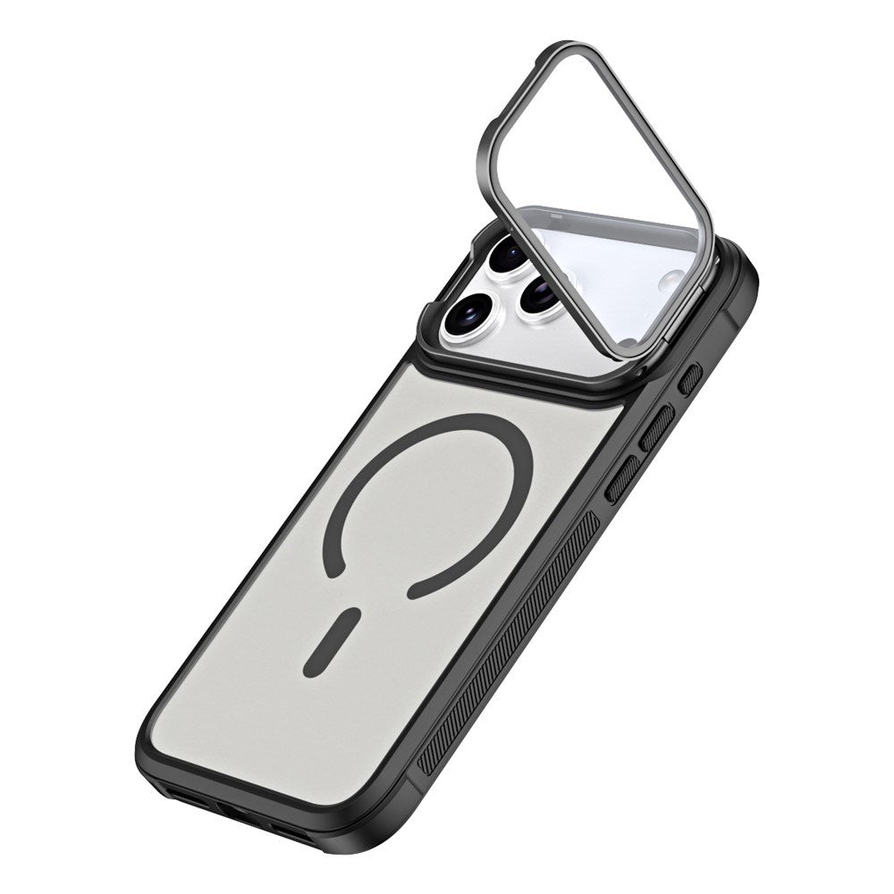 iPhone 18 Pro / 17 Pro EIDERWOOD Hybrid Plast Cover m. Kamera Cover & Ståfunktion - MagSafe Kompatibel - Sort