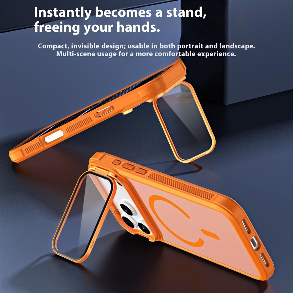 iPhone 18 Pro / 17 Pro EIDERWOOD Hybrid Plast Cover m. Kamera Cover & Ståfunktion - MagSafe Kompatibel - Grå