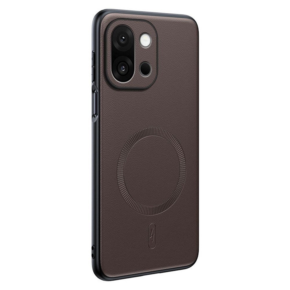EIDERWOOD OnePlus 15 Hybrid Plastik Cover m. Kunstlæder - MagSafe Kompatibel - Brun