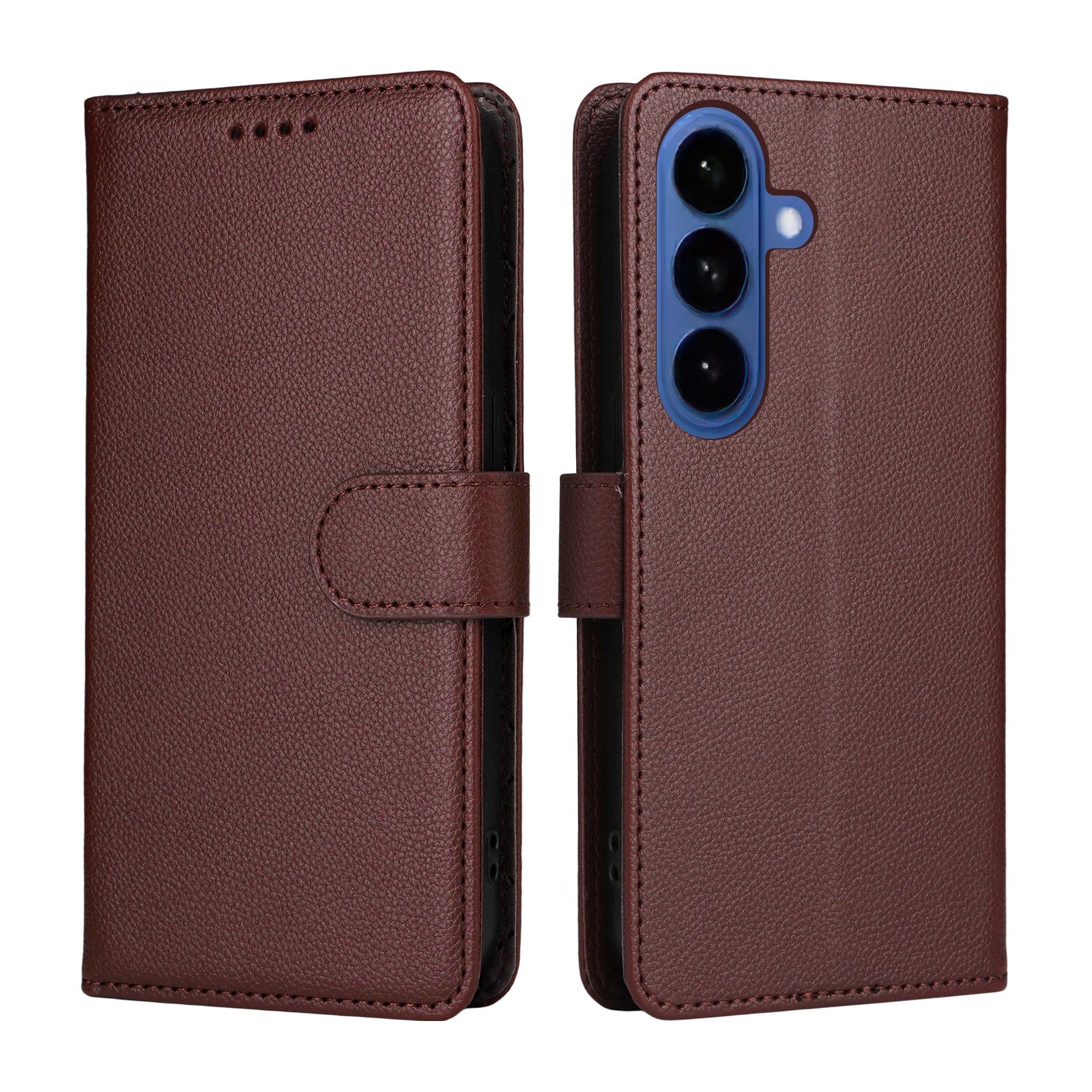 Samsung Galaxy S26 EIDERWOOD Kunstlæder Flip Cover m. Strop - Brun