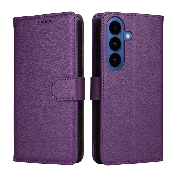 Samsung Galaxy S26 EIDERWOOD Kunstlæder Flip Cover m. Strop - Lilla