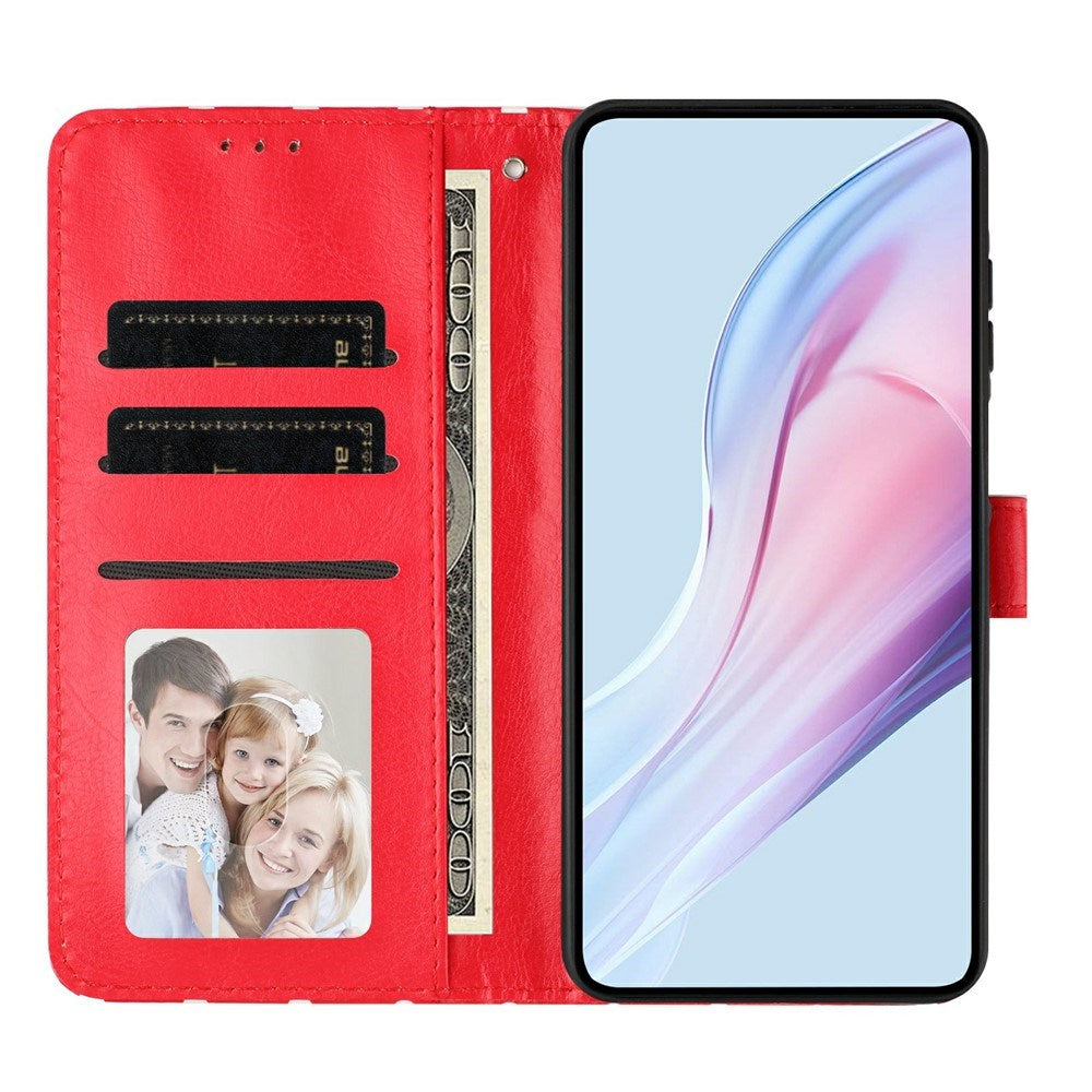 EIDERWOOD iPhone 17 Kunstlæder Flip Cover m. Polka Design - Rød