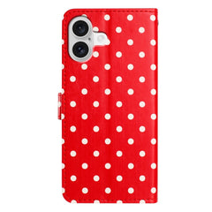 EIDERWOOD iPhone 17 Kunstlæder Flip Cover m. Polka Design - Rød