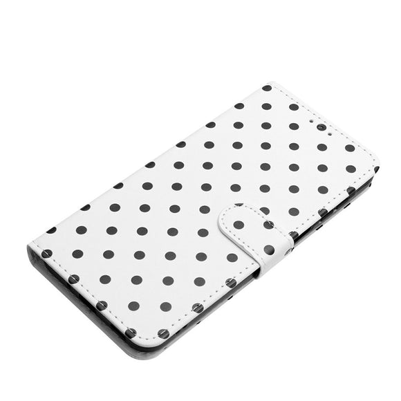 EIDERWOOD iPhone 17 Kunstlæder Flip Cover m. Polka Design - Hvid