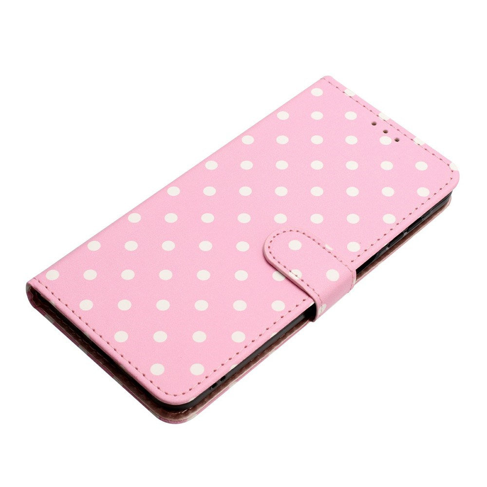 EIDERWOOD iPhone 17 Kunstlæder Flip Cover m. Polka Design - Lyserød