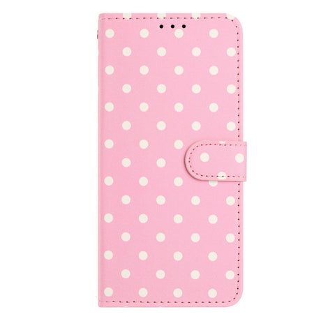 EIDERWOOD iPhone 17 Kunstlæder Flip Cover m. Polka Design - Lyserød