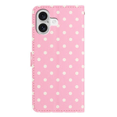 EIDERWOOD iPhone 17 Kunstlæder Flip Cover m. Polka Design - Lyserød