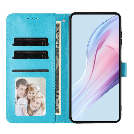 EIDERWOOD iPhone 17 Kunstlæder Flip Cover m. Polka Design - Blå