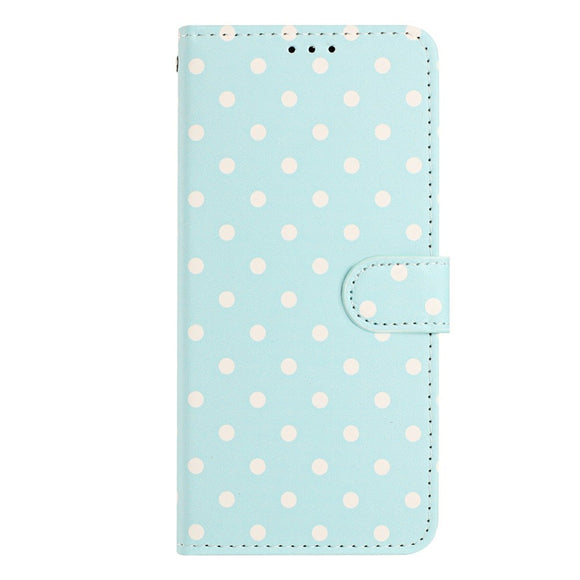 EIDERWOOD iPhone 17 Kunstlæder Flip Cover m. Polka Design - Blå