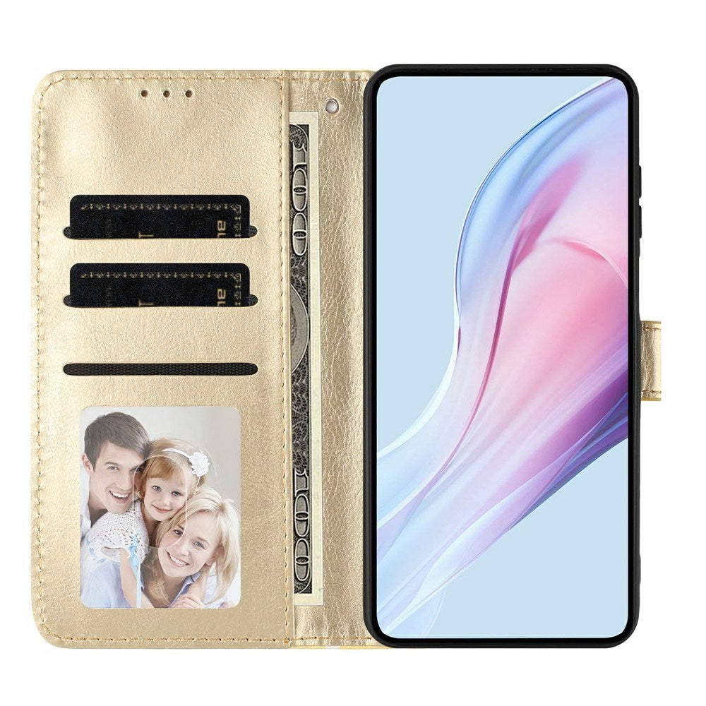 EIDERWOOD iPhone 17 Kunstlæder Flip Cover m. Polka Design - Gul