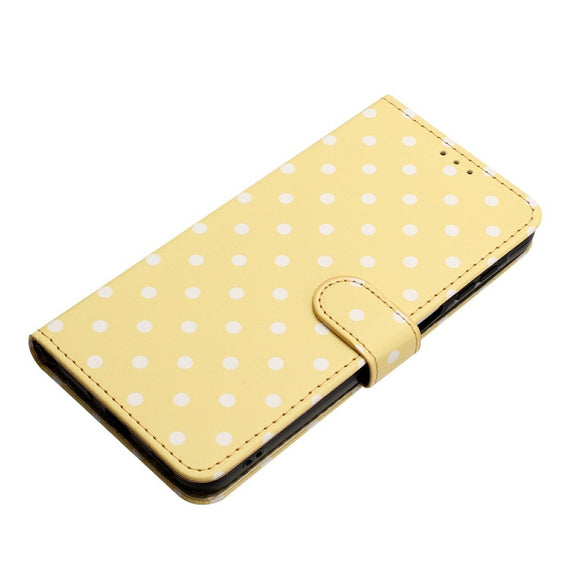 EIDERWOOD iPhone 17 Kunstlæder Flip Cover m. Polka Design - Gul