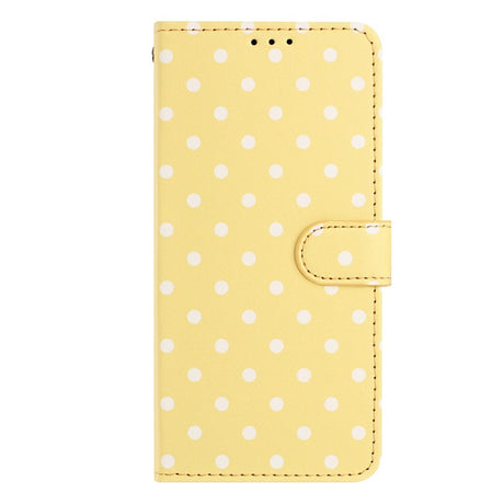 EIDERWOOD iPhone 17 Kunstlæder Flip Cover m. Polka Design - Gul