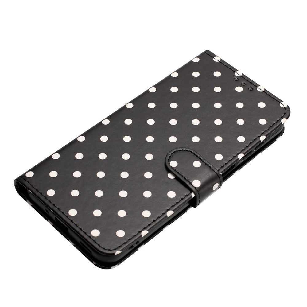 EIDERWOOD iPhone 17 Kunstlæder Flip Cover m. Polka Design - Sort