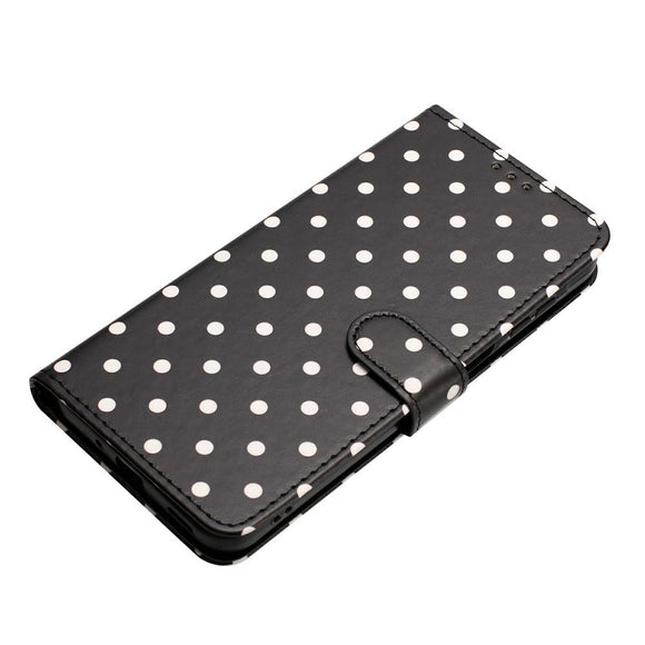 EIDERWOOD iPhone 17 Kunstlæder Flip Cover m. Polka Design - Sort