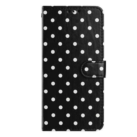 EIDERWOOD iPhone 17 Kunstlæder Flip Cover m. Polka Design - Sort