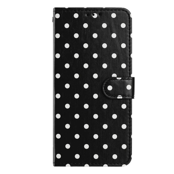 EIDERWOOD iPhone 17 Kunstlæder Flip Cover m. Polka Design - Sort