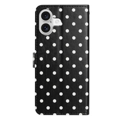 EIDERWOOD iPhone 17 Kunstlæder Flip Cover m. Polka Design - Sort