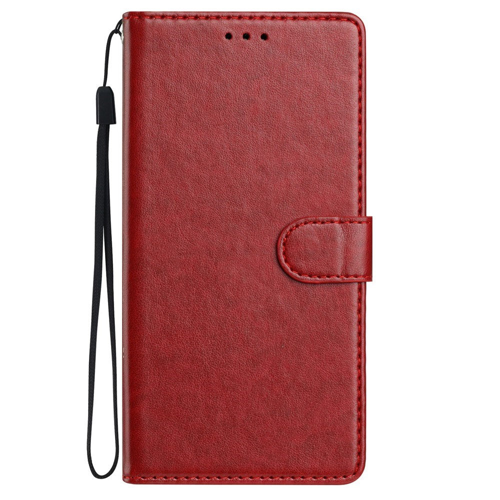 Samsung Galaxy S26 Ultra EIDERWOOD Kunstlæder Cover m. Strop & Kortholder - Rød