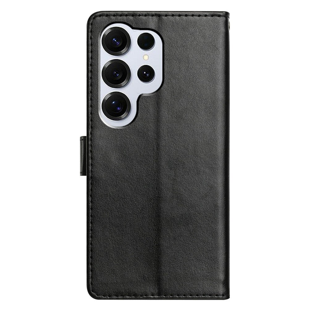 Samsung Galaxy S26 Ultra EIDERWOOD Kunstlæder Cover m. Strop & Kortholder - Sort