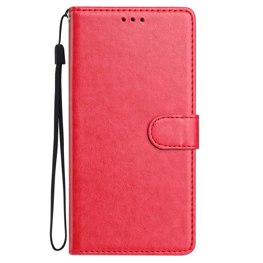 Samsung Galaxy S26 Ultra EIDERWOOD Kunstlæder Cover m. Strop & Kortholder - Koralrød