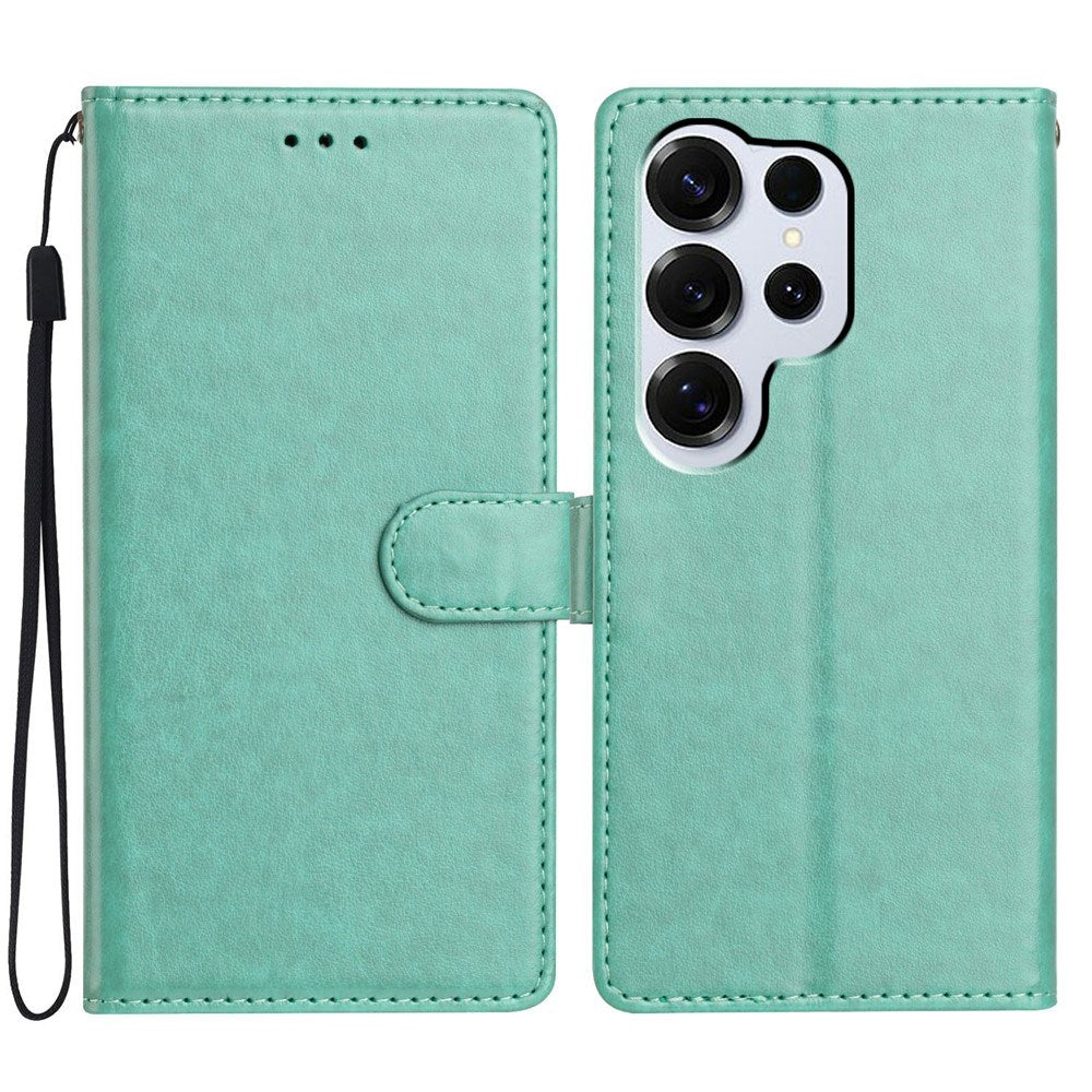 Samsung Galaxy S26 Ultra EIDERWOOD Kunstlæder Cover m. Strop & Kortholder - Grøn