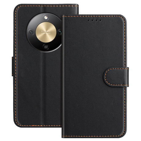 Honor Magic8 Lite EIDERWOOD Kunstlæder Flip Cover m. Kortholder & Ståfunktion - Sort