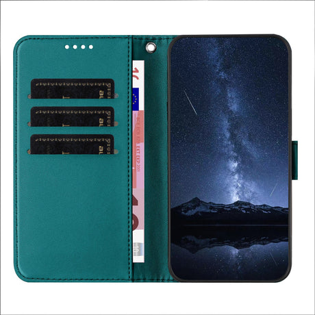 Honor Magic8 Lite EIDERWOOD Kunstlæder Flip Cover m. Kortholder & Ståfunktion - Grøn