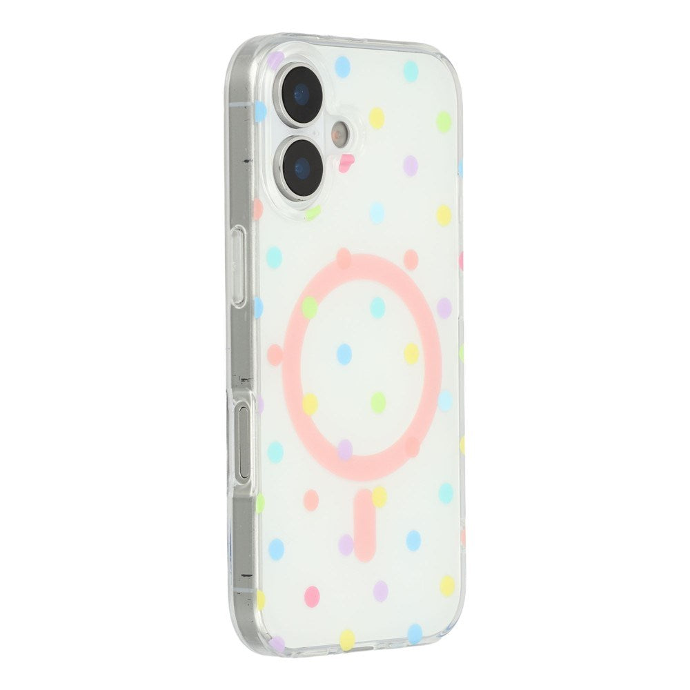 EIDERWOOD iPhone 17 Hybrid Cover m. Polka Design - MagSafe Kompatibel - Gennemsigtig / Multi