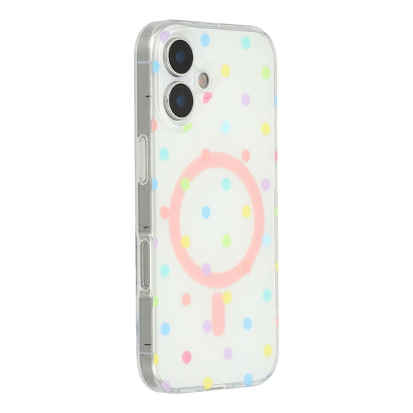 EIDERWOOD iPhone 17 Hybrid Cover m. Polka Design - MagSafe Kompatibel - Gennemsigtig / Multi