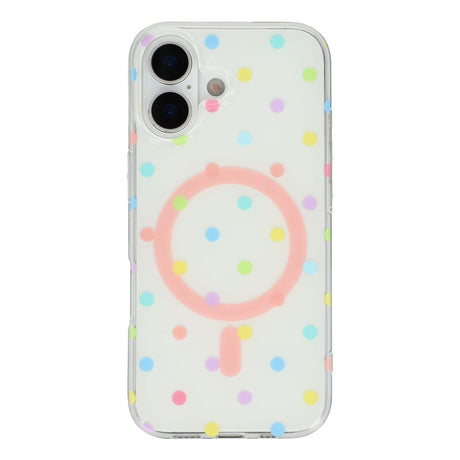 EIDERWOOD iPhone 17 Hybrid Cover m. Polka Design - MagSafe Kompatibel - Gennemsigtig / Multi