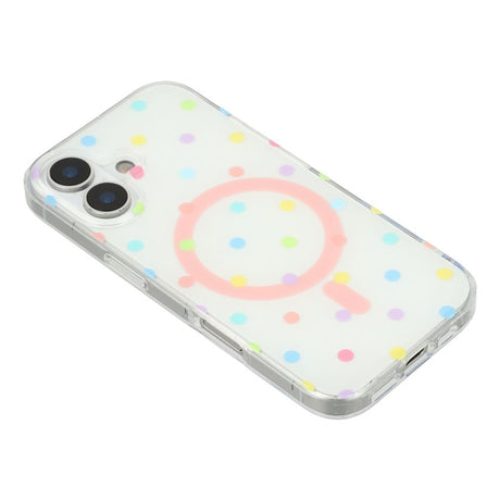 EIDERWOOD iPhone 17 Hybrid Cover m. Polka Design - MagSafe Kompatibel - Gennemsigtig / Multi