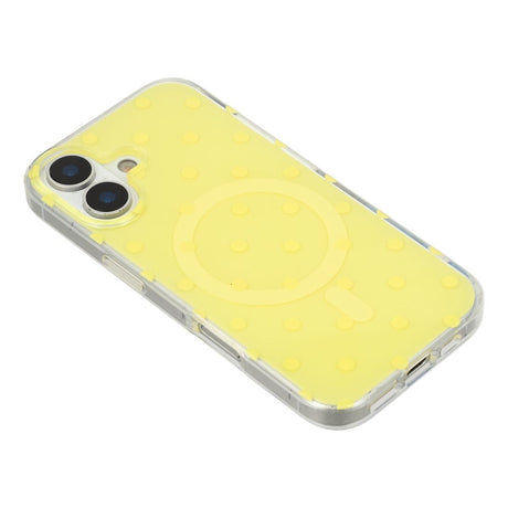 EIDERWOOD iPhone 17 Hybrid Cover m. Polka Design - MagSafe Kompatibel - Gennemsigtig / Gul