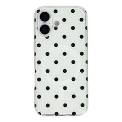 EIDERWOOD iPhone 17 Hybrid Cover m. Polka Design - MagSafe Kompatibel - Gennemsigtig / Sort