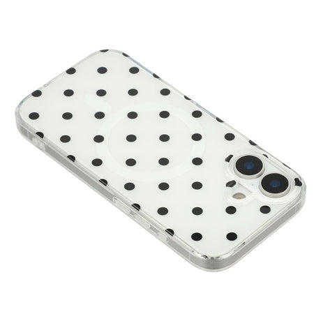 EIDERWOOD iPhone 17 Hybrid Cover m. Polka Design - MagSafe Kompatibel - Gennemsigtig / Sort