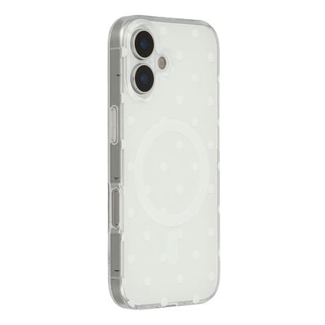 EIDERWOOD iPhone 17 Hybrid Cover m. Polka Design - MagSafe Kompatibel - Gennemsigtig / Hvid