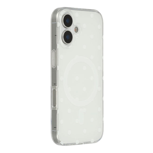 EIDERWOOD iPhone 17 Hybrid Cover m. Polka Design - MagSafe Kompatibel - Gennemsigtig / Hvid