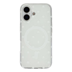 EIDERWOOD iPhone 17 Hybrid Cover m. Polka Design - MagSafe Kompatibel - Gennemsigtig / Hvid