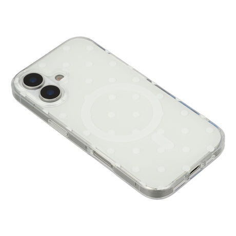 EIDERWOOD iPhone 17 Hybrid Cover m. Polka Design - MagSafe Kompatibel - Gennemsigtig / Hvid
